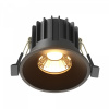 Встраиваемый светильник Maytoni Technical Round DL058-12W2.7K-B, черный