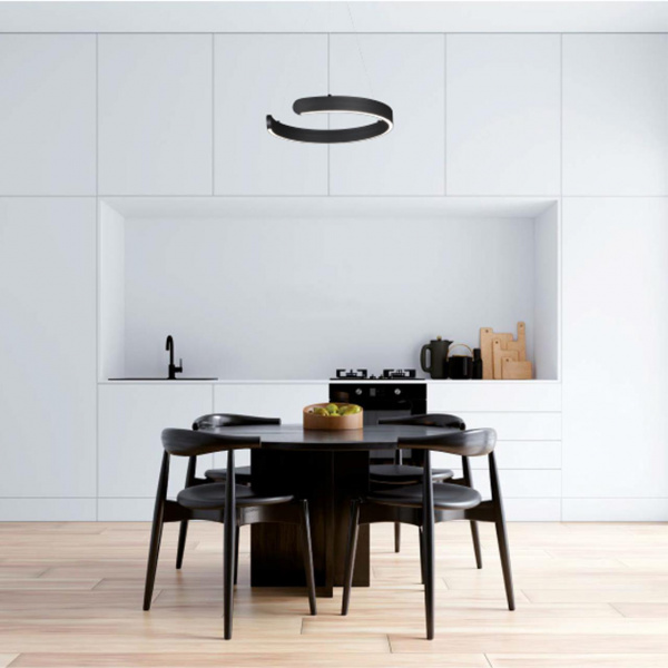фото Чёрный Светильник подвесной LED 28W 3000/4000/6000К 220V INDIE LEDIO, арт. 6534/28L