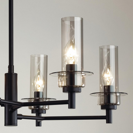 фото Черный/дымчатый/металл/стекло Люстра потолочная E14 6*40W 220V MADONNA CLASSI, арт. 6555/6C