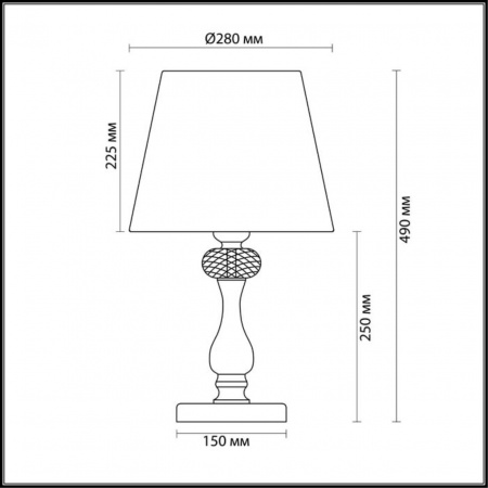 фото Мат.зол/серебр.патина/хрусталь Настольная лампа E14 40W 220V AURELIA CLASSIC, арт. 3390/1T