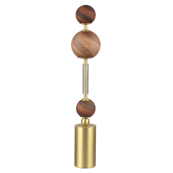 Светлая сатин.латунь/белый/бежевый/коричневый/металл/стекло Настольная лампа LED x 4W 2500K CALLISTO MODERN, арт. 5457/4TL