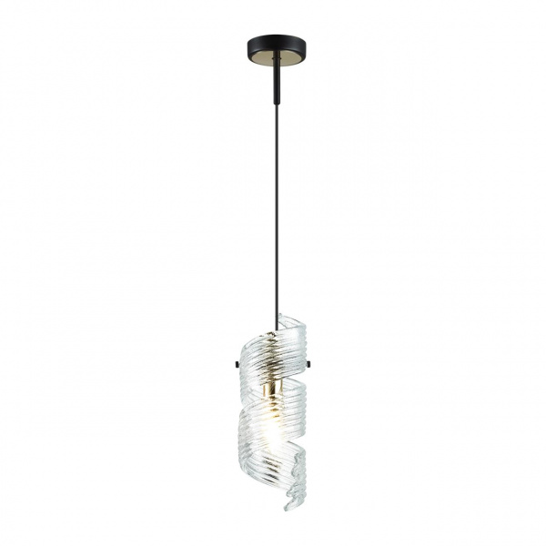 фото Черный/золото/металл/стекло Подвес/бра E14 1*40W FUSILLI MODERN, арт. 5439/1