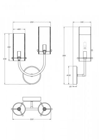 фото Бра Maytoni Arco MOD223WL-02BS1, латунь