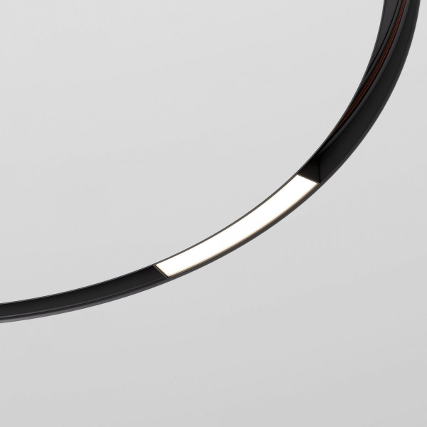 фото Slim Magnetic Трековый светильник для радиусного шинопровода 8W 4200K Planar чёрный Ø 800мм 85179/01