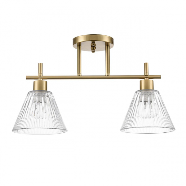 Латунь/прозрачный, металл/стекло Потолочный светильник E14 2*40W 220V VIVIAN COMFI, арт. 8188/2C