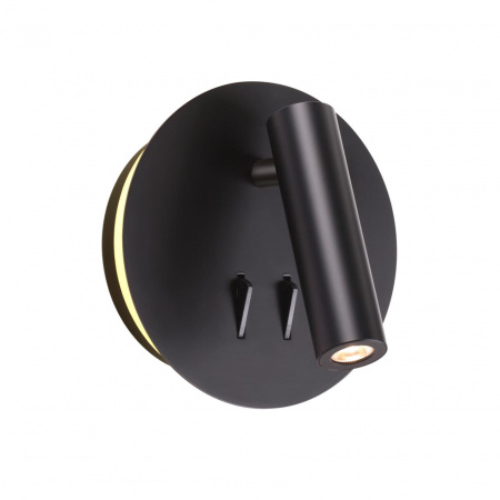фото Черн/металл Наст-й св-к с лампой д/чтения с выкл LED 9W 3000K 220V BEAM HIGHTECH, арт. 3911/9WL
