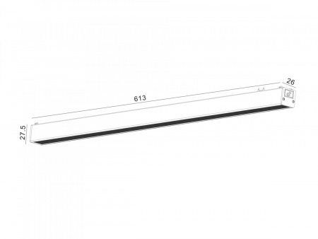 фото Светильник трековый SWG SLIM, 48В 24W белый 2700-6000К, DL-SLIM-DFWH-24-CCT