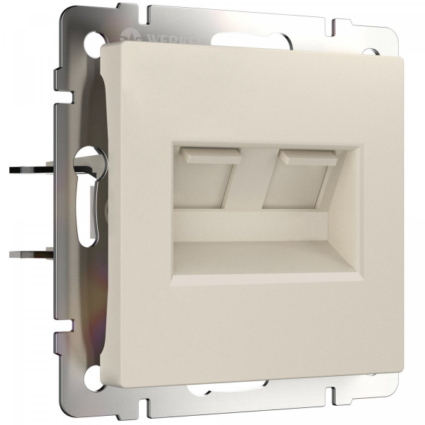 фото Розетка двойная Ethernet RJ-45 (айвори матовый) W1181162
