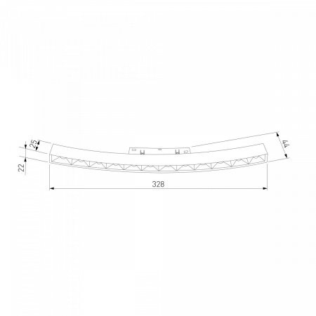 фото Slim Magnetic Трековый светильник для радиусного шинопровода 12W 4200K Intenso чёрный Ø 800мм 85184/01