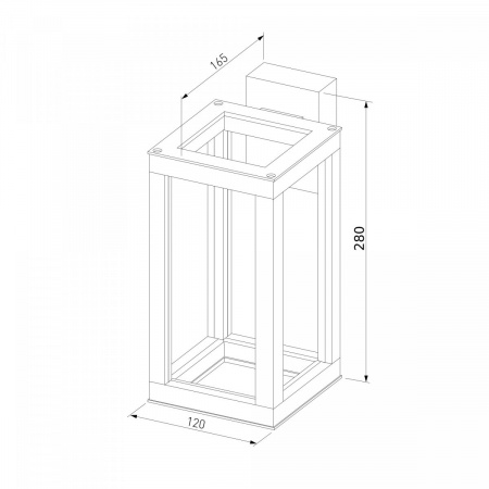 фото Уличный настенный светодиодный светильник Frame LED IP54 1527 TECHNO черный