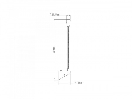 фото LED светильник настенный диммируемый WL Черный 3Вт 3000К, SWG BQ004103-A-3-DIM-BL-WW