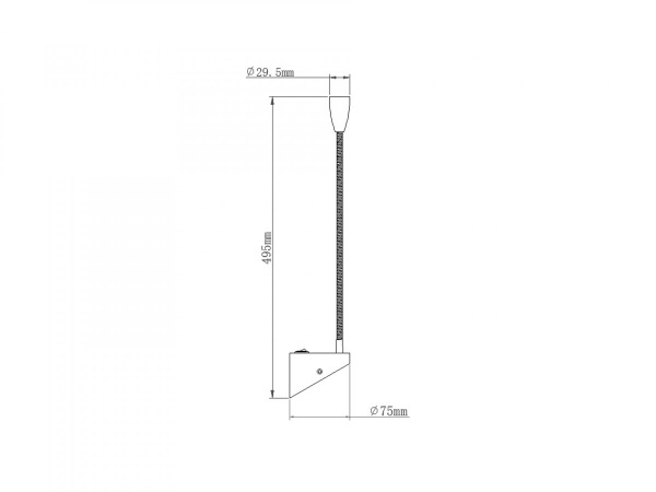 фото LED светильник настенный диммируемый WL Черный 3Вт 3000К, SWG BQ004103-A-3-DIM-BL-WW