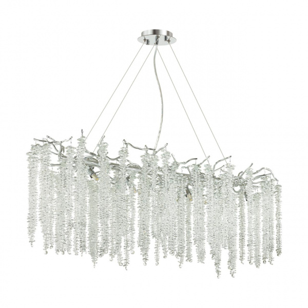 Серебристый/прозрачный металл/хрусталь Люстра G9 12*40W BANCHE HALL, арт. 5004/12