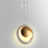 фото Сатинированн.латунь/беж./металл/полирезин/стекло Подвес 1*G9 LED*6W SATURN HIGHTECH, арт. 5443/1