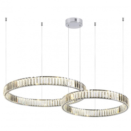 фото Хром/прозрачный металл/хрусталь Люстра LED 45W 4000K 5350Лм VEKIA L-VISION, арт. 4930/45L