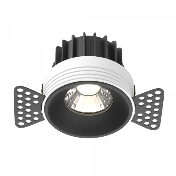 Встраиваемый светильник Maytoni Technical Round DL058-12W4K-TRS-B, черный