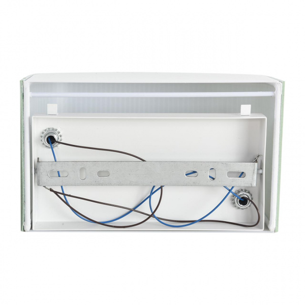 фото Белый/зеленый, металл/текстиль/пластик Бра E14 LED 2*10W 220V GOFERA MODERNI, арт. 8326/2W