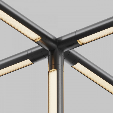 фото Пятиконечный коннектор для системы Shelf без ввода питания Maytoni Technical CA020L5C-B, черный