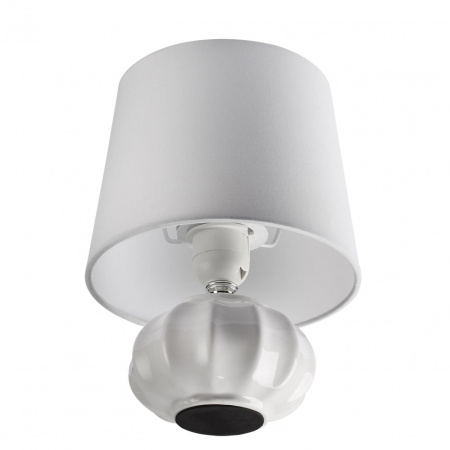 фото Белый, керамика/текстиль Настольная лампа Е27 1*60W 220V HAMA MODERNI, арт. 8145/1T
