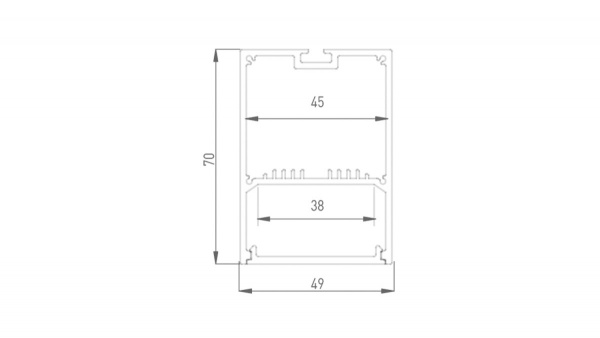 фото Подвесной/накладной алюминиевый профиль SWG Design LED LS 4970, 2500 мм, анодированный, LS.4970-R