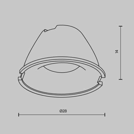 фото Линза для серии Альфа / Alfa LED 15° Maytoni Technical LensD28-15