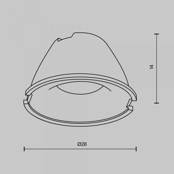 фото Линза для серии Альфа / Alfa LED 15° Maytoni Technical LensD28-15