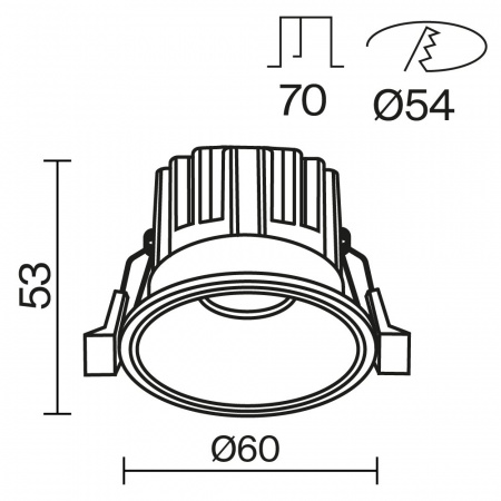 фото Встраиваемый светильник Maytoni Technical Round DL058-7W2.7K-B, черный