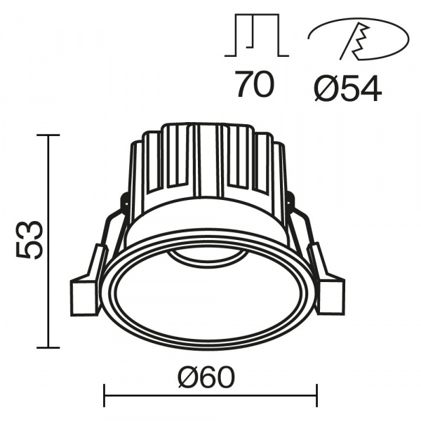 фото Встраиваемый светильник Maytoni Technical Round DL058-7W2.7K-B, черный