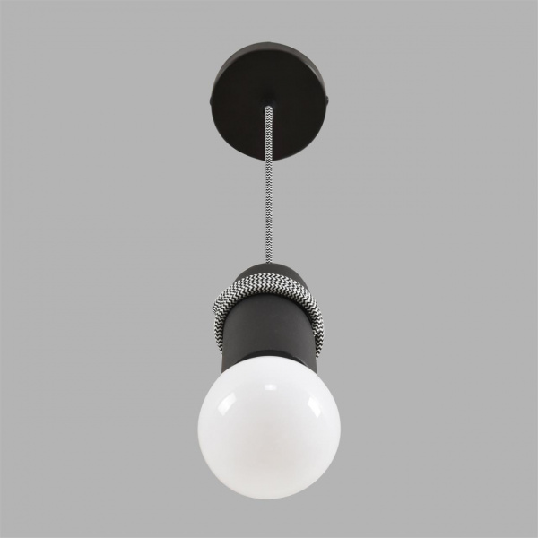 фото Черный, металл/бетон Подвес E27 LED 10W 220V TESLA ECO, арт. 8364/1A