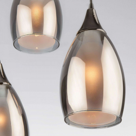 фото Подвесной светильник со стеклянными плафонами 50085/3 черный жемчуг
