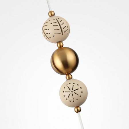 фото Бежевый/античная бронза/металл/керамика Подвес E27 1*40W KARELIA PENDANT, арт. 5444/1