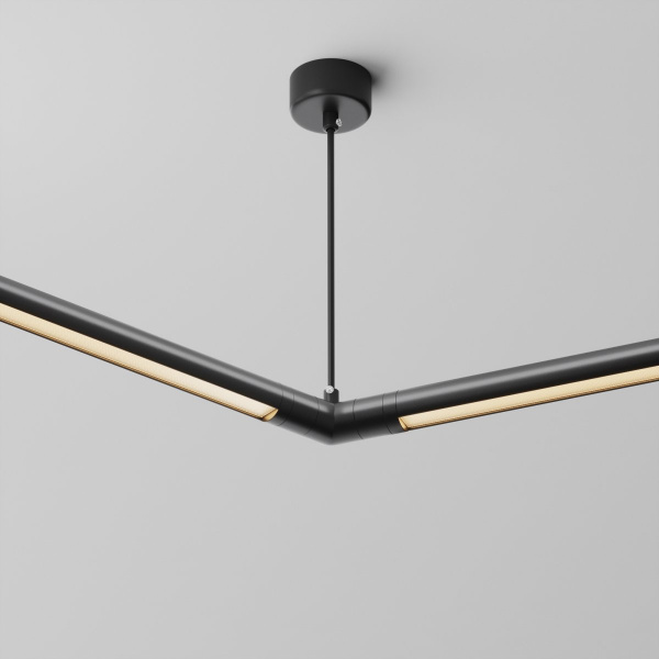 фото Угловой коннектор 120° для системы Shelf с вводом питания Maytoni Technical CA018LWC-P-B, черный