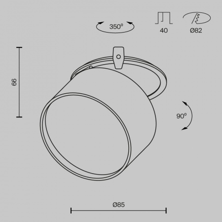 фото Встраиваемый светильник Maytoni Technical Onda DL024-12W3K-W, белый