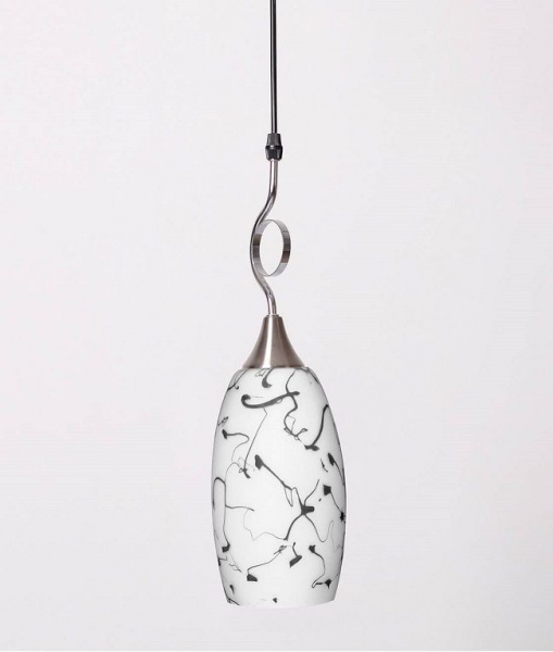 Светильник подвесной  HB4002 1*E27 d=130mm h=220mm. Цвет: white+black