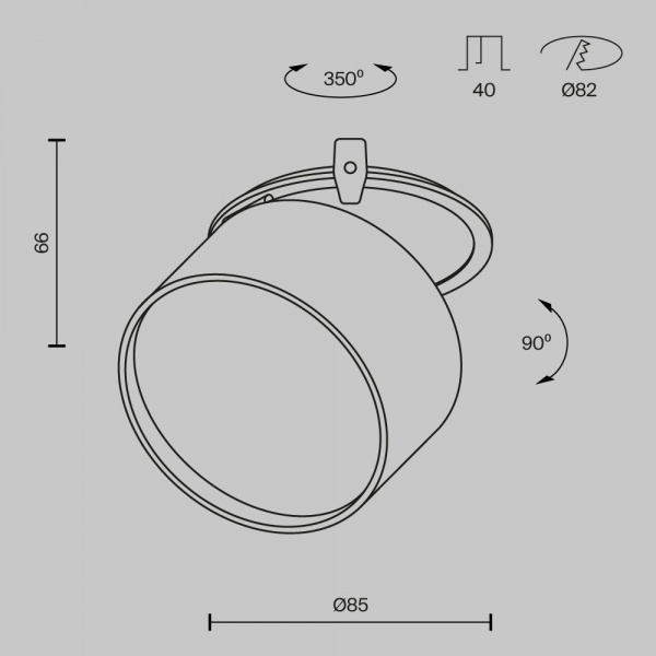 фото Встраиваемый светильник Maytoni Technical Onda DL024-12W3K-W, белый