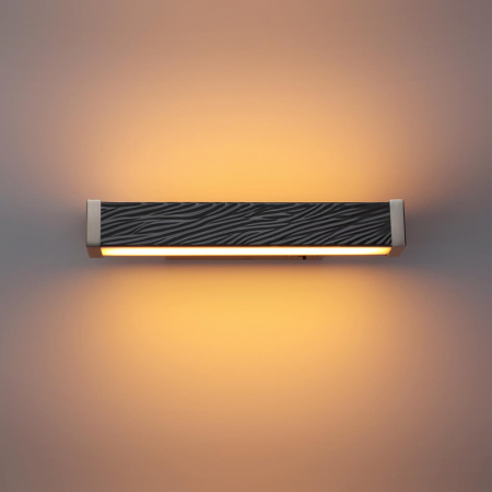 фото Черный/никель/металл/керамика/акрил Настенный светильник LED 10W 2000К/3000K/4000K RIVER L-VISION, арт. 5451/10WLB