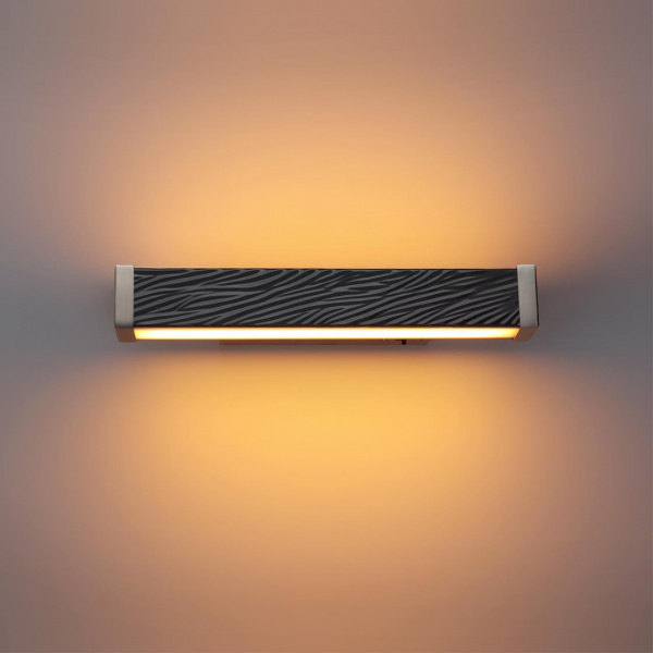 фото Черный/никель/металл/керамика/акрил Настенный светильник LED 10W 2000К/3000K/4000K RIVER L-VISION, арт. 5451/10WLB