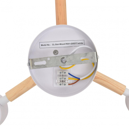 фото Белый, металл/дерево Светильник потолочный GX53 LED 3*7W 220V VUDI COMFI, арт. 8306/3C