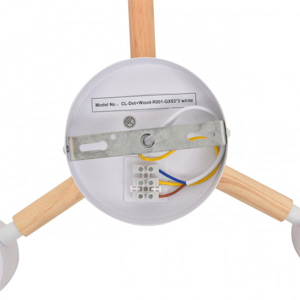фото Белый, металл/дерево Светильник потолочный GX53 LED 3*7W 220V VUDI COMFI, арт. 8306/3C