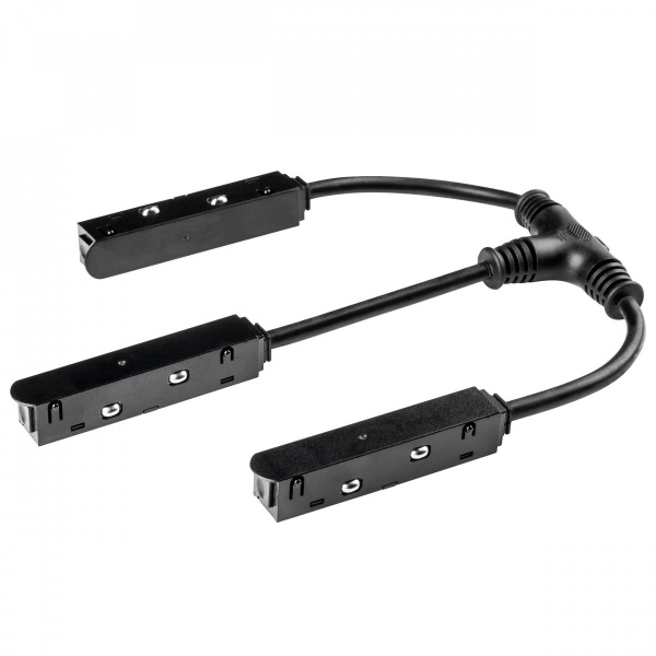 Токопроводящий Т-образный соединитель UNO 48V Uno, черный Lightstar 509293