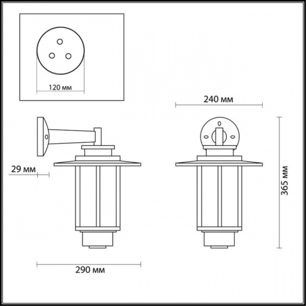 фото Белый/коричневый Уличный настенный светильник IP54 E27 18W 220V MITO NATURE, арт. 4047/1W