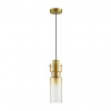 Золотой/янтарный/металл/стекло Подвес E27 1*40W SCROW PENDANT, арт. 5057/1A