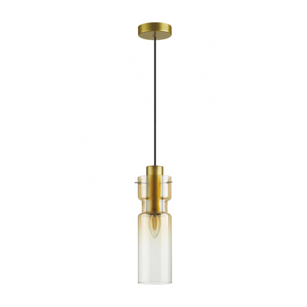 Золотой/янтарный/металл/стекло Подвес E27 1*40W SCROW PENDANT, арт. 5057/1A