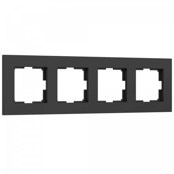 фото Рамка из поликарбоната на 4 поста Slab черный софт W0042908