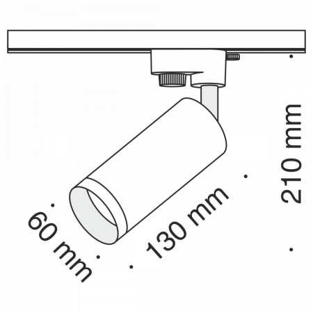 фото Трековый светильник Maytoni Technical Focus TR004-1-GU10-CH, черный