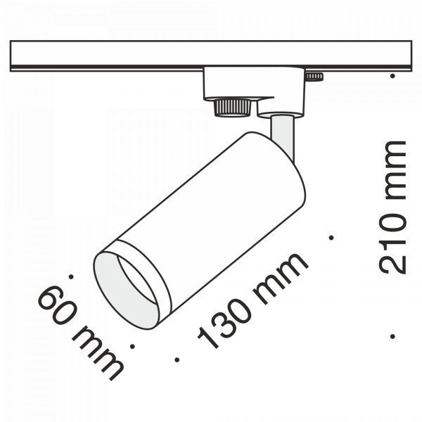 фото Трековый светильник Maytoni Technical Focus TR004-1-GU10-CH, черный