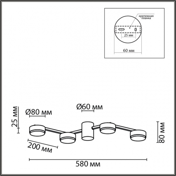фото Никель, металл Люстра потолочная LED GX53 4*7W 220V SANATA COMFI, арт. 8116/4C