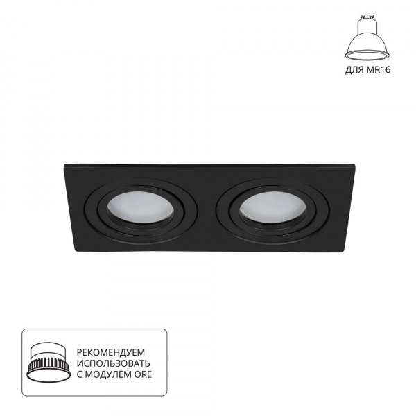 Точечный встраиваемый светильник Arte Lamp TARF A2168PL-2BK