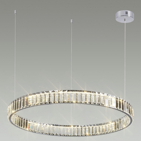 фото Хром/прозрачный металл/хрусталь Люстра LED 45W 4000K 5350Лм VEKIA L-VISION, арт. 4930/45L
