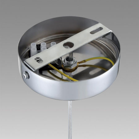 фото Хром/прозрачный металл/металл Подвес Е14 1*40W 220V ISHA COMFI, арт. 8102/1A